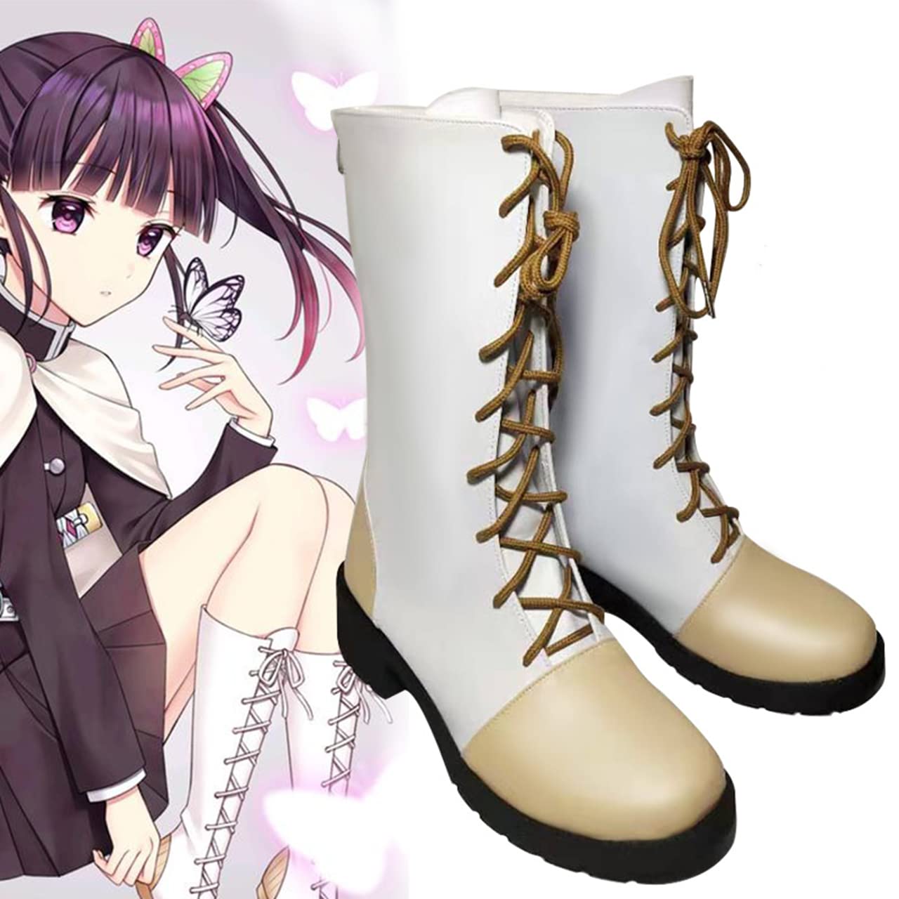 鬼滅の刃　栗花落カナヲ　コスプレ　コスチューム　イベント　仮装　ブーツ 鬼滅の刃 栗花落カナヲ コスプレ靴 コスプレブーツ